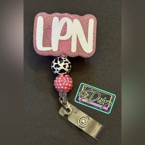 LPN beaded badge reel